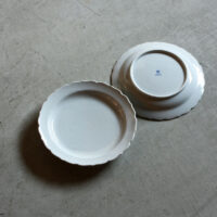 桔梗ミート皿 250mm / 貫入白磁